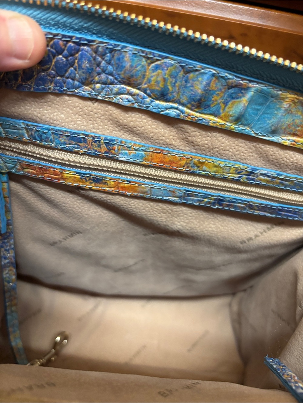 Rare Brahmin Caroline Reef Melbourne Satchel NWOT - Picture 6 of 9